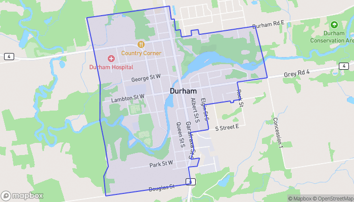 Map of Durham