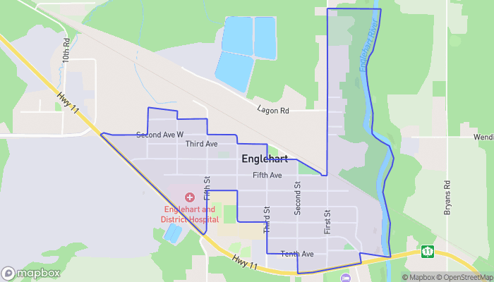 Map of Englehart