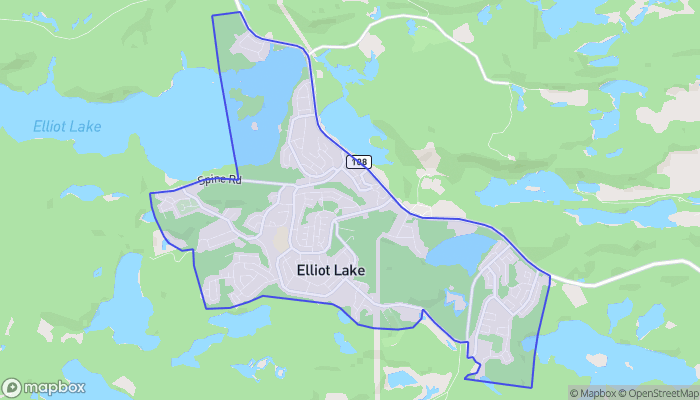 Map of Elliot Lake