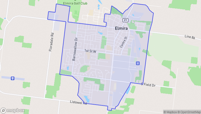 Map of Elmira
