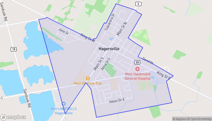 Map of Hagersville