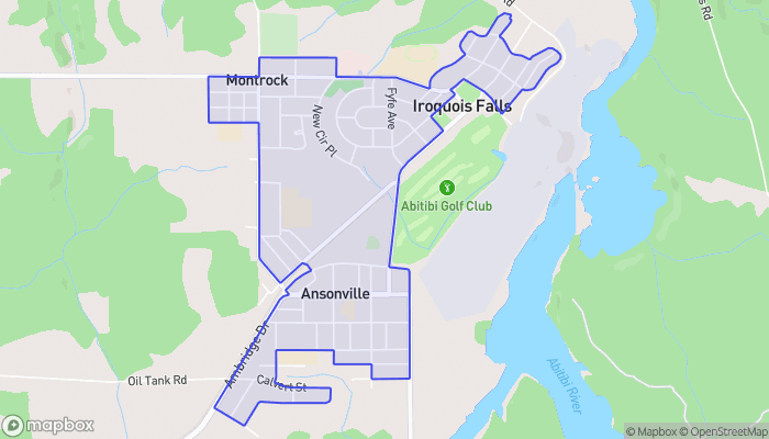Map of Iroquois Falls