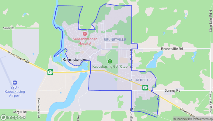 Map of Kapuskasing