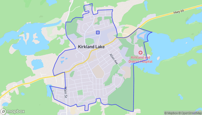 Map of Kirkland Lake