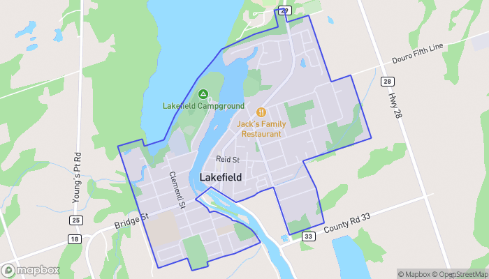 Map of Lakefield