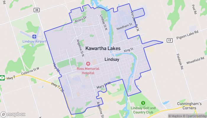 Map of Lindsay