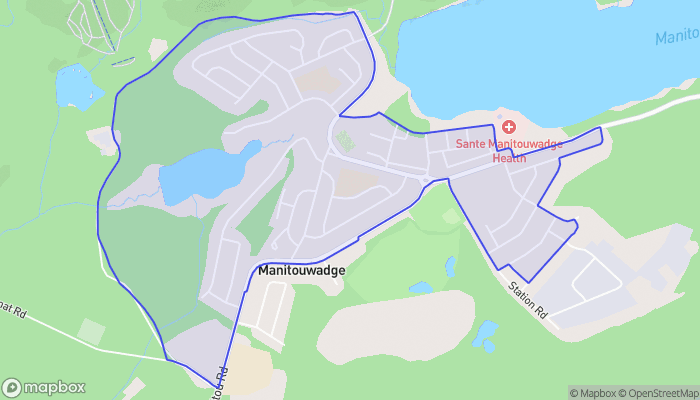 Map of Manitouwadge