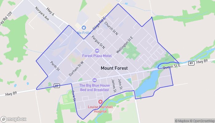 Map of Mount Forest