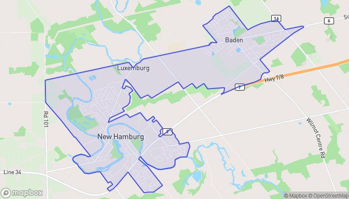 Map of New Hamburg