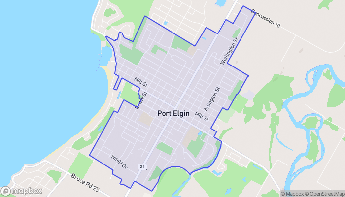 Map of Port Elgin