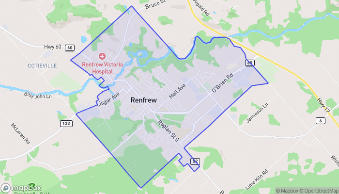 Map of Renfrew