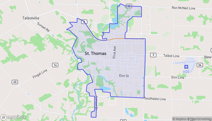 Map of St. Thomas