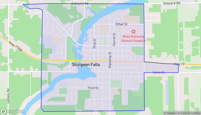 Map of Sturgeon Falls