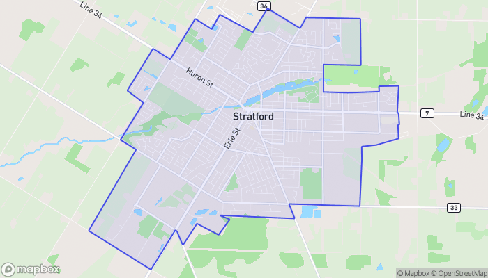 Map of Stratford