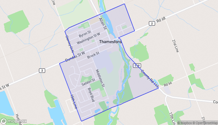 Map of Thamesford