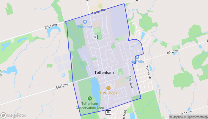 Map of Tottenham