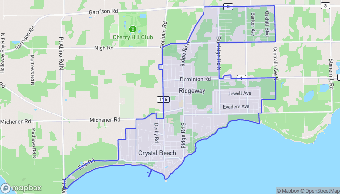 Map of Crystal Beach