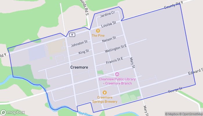 Map of Creemore