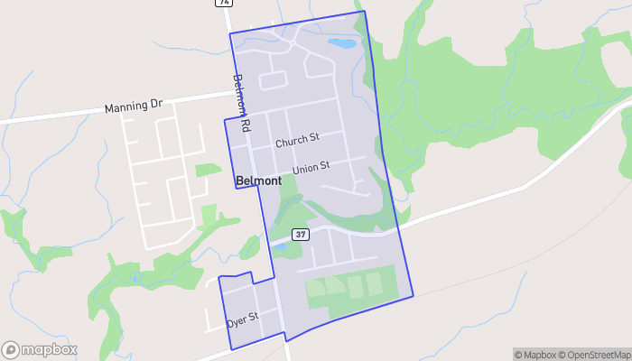 Map of Belmont