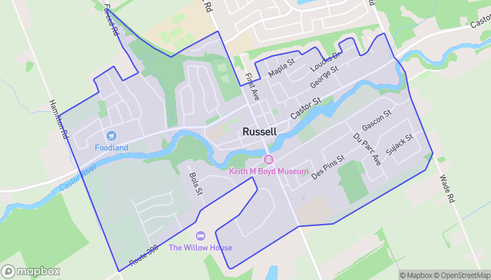 Map of Russell