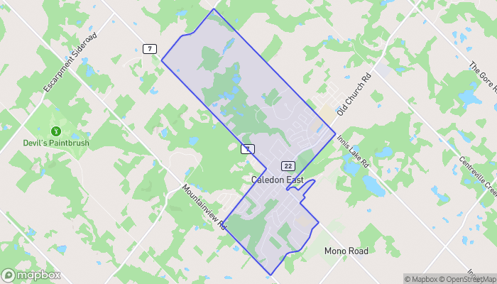 Map of Caledon East