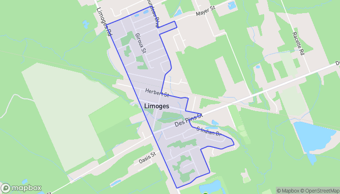Map of Limoges