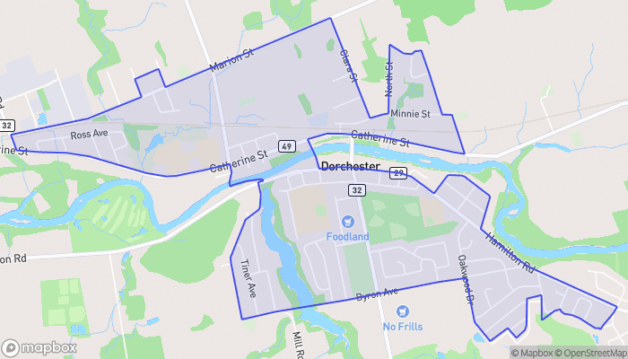 Map of Dorchester
