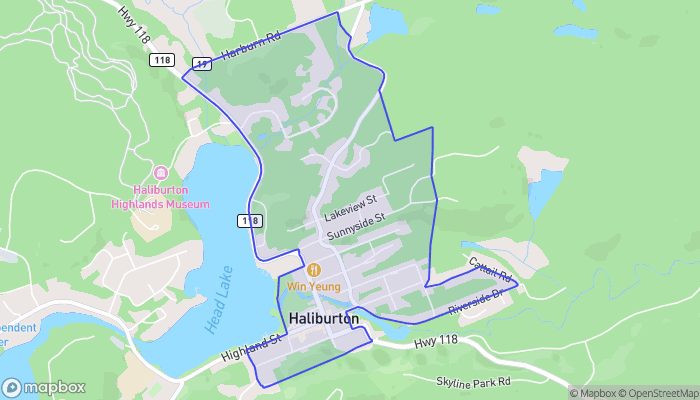 Map of Haliburton Village