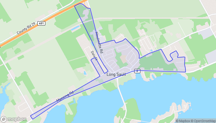 Map of Long Sault