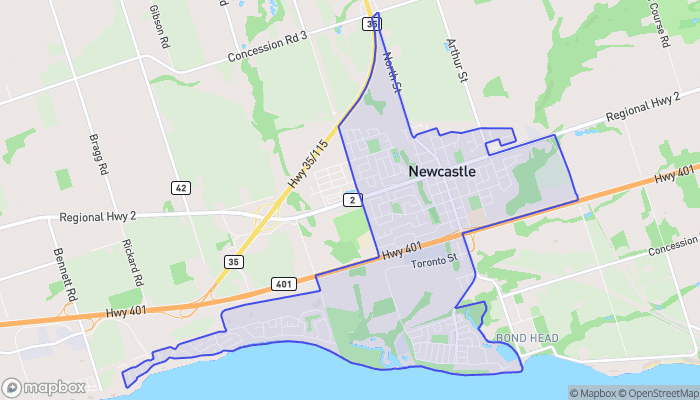 Map of Newcastle
