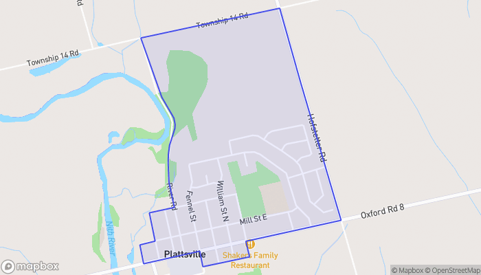 Map of Plattsville