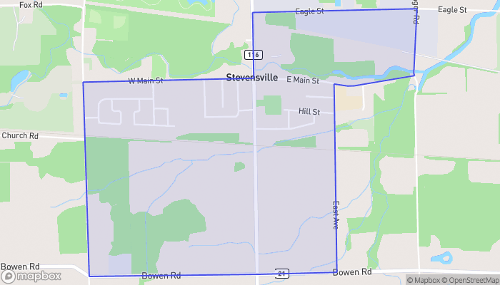 Map of Stevensville