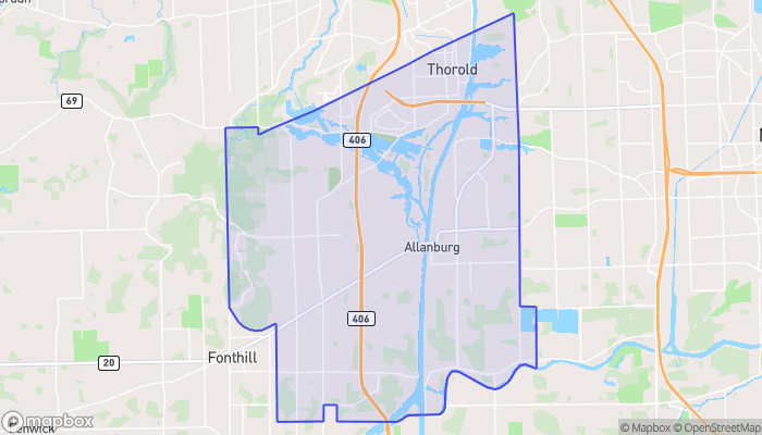 Map of Thorold