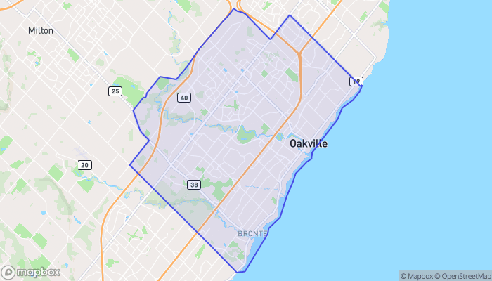 Map of Oakville