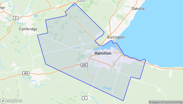 Map of Hamilton
