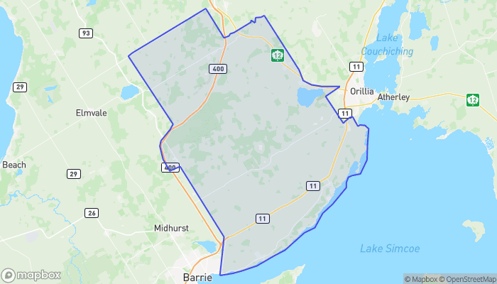 Map of Oro-Medonte