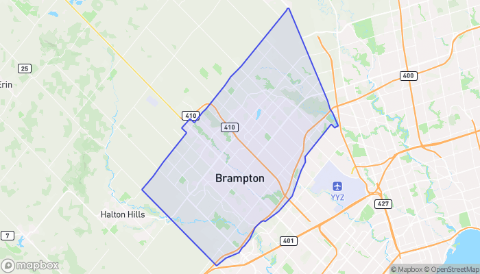 Map of Brampton