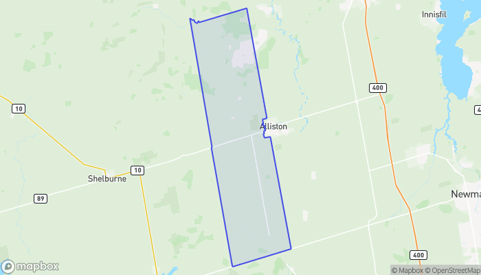 Map of the Adjala-Tosorontio boundary