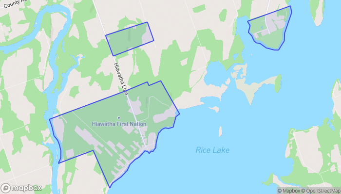 Map of Hiawatha First Nation
