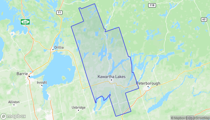 Map of Kawartha Lakes