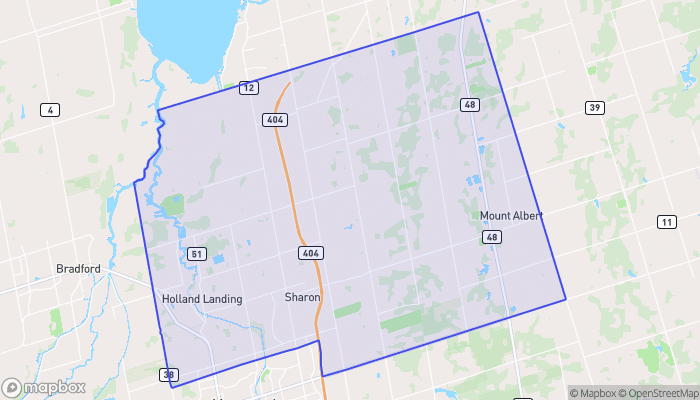 Map of East Gwillimbury