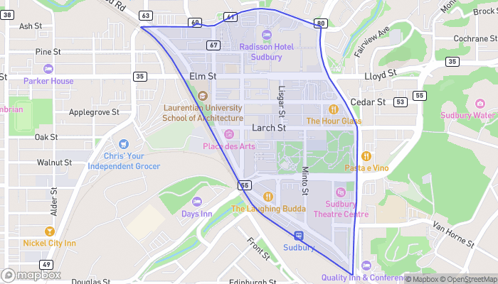 Map of Downtown Sudbury