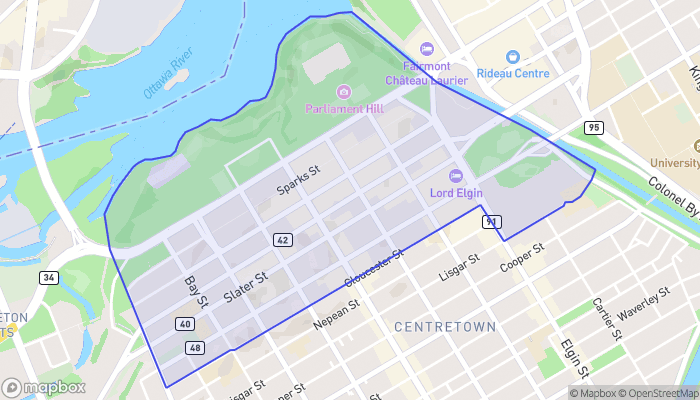 Map of Downtown Ottawa