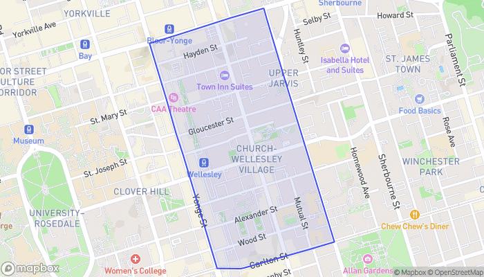 Map of Church and Wellesley