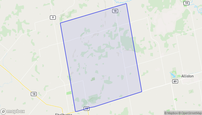 Map of the Mulmur boundary