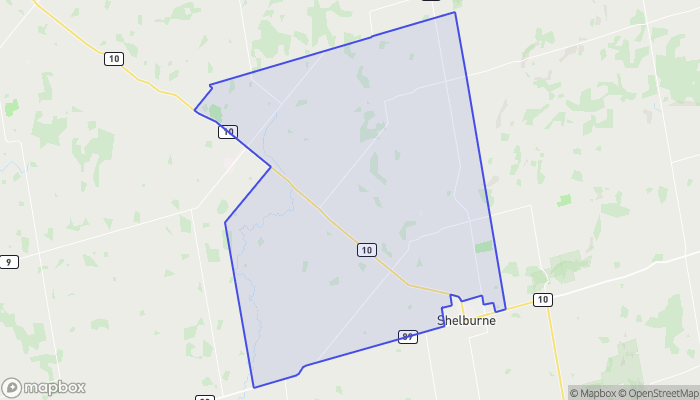 Map of the Melancthon boundary