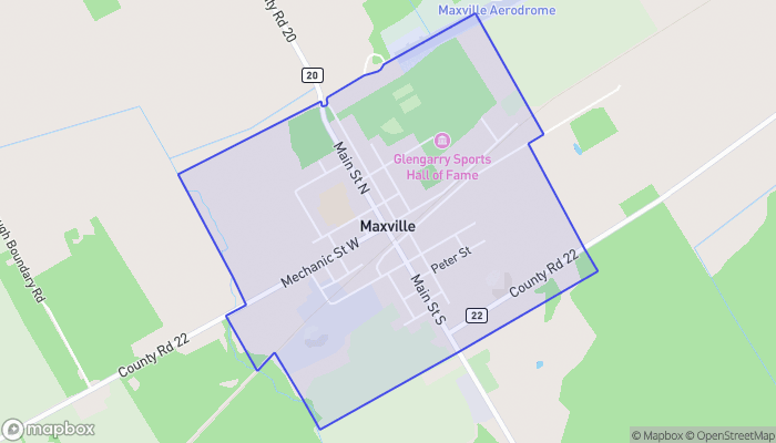 Map of Maxville
