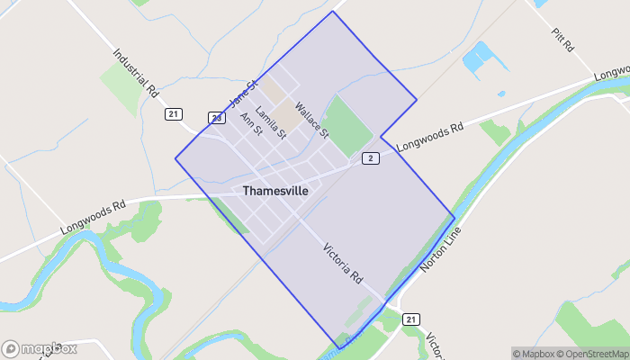Map of Thamesville