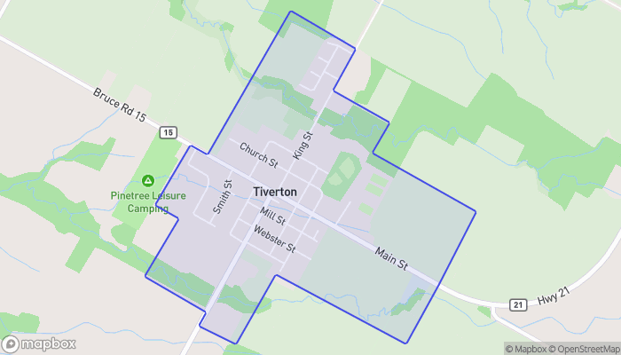 Map of Tiverton