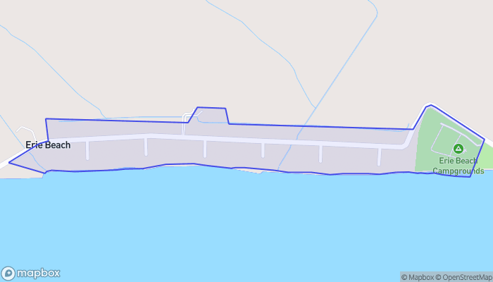 Map of Erie Beach